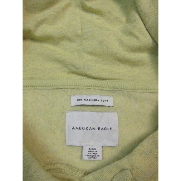 American Eagle Womens Hoodie Ahhmazingly Soft Long Sleeve Yellow Speckled Sz L - Picture 3 of 10